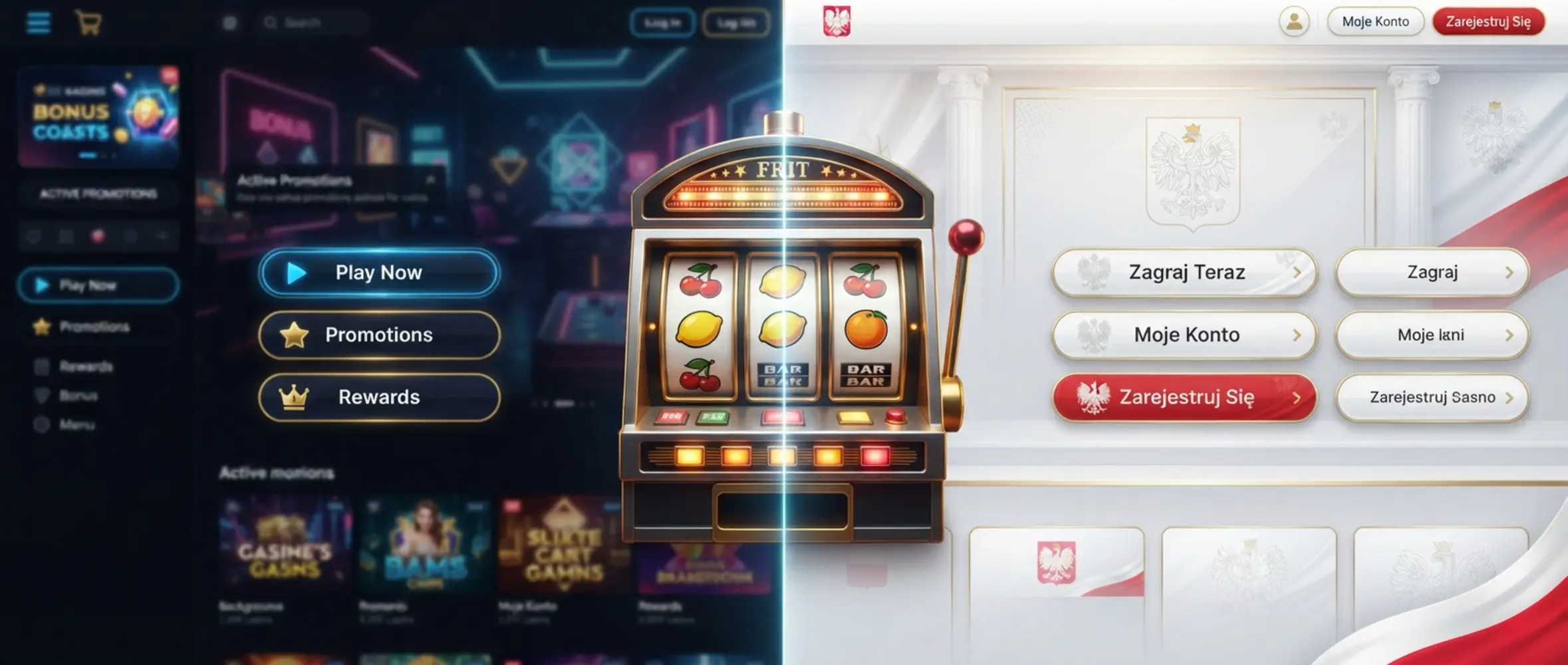 Baner porównujący Ultra Hot Deluxe w GG Bet i Total Casino